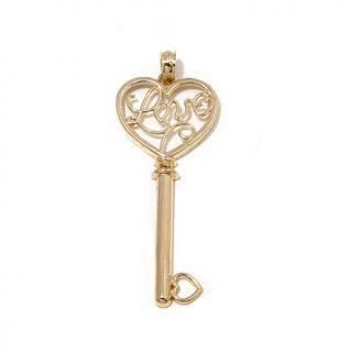 Michael Anthony Jewelry® 10K Gold "Love" Heart Key Pendant   2014878