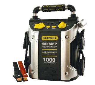 Stanley 500 AMP/1000 PEAK AMP Battery Jump Starter w/ Outlet —
