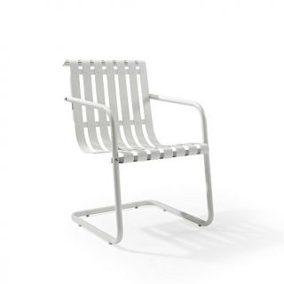 Crosley Gracie 3 piece Metal Outdoor Conversation Seating Set   Alabaster White   7743773