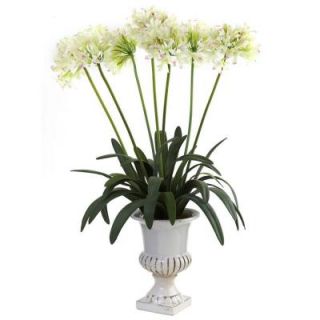 Nearly Natural African Lily with Urn in White 1332 WH