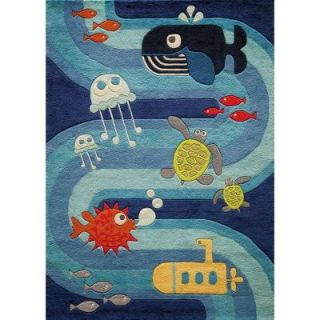 Momeni Lil Mo Whimsy Blue 5 ft. x 7 ft. Indoor Area Rug 23761
