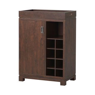 Homestar Wine Rack Cabinet with Removable Tray in Brown   ZH141191