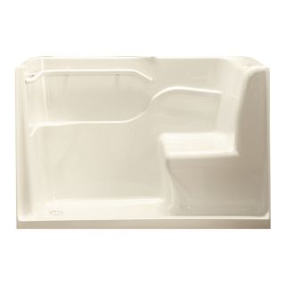 American Standard Cream Acrylic One Piece Shower with Integrated Seat (Common 30 in x 60 in; Actual 38 in x 30 in x 60 in)