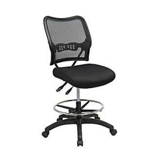 Office Star Space Seating AirGrid Back Drafting Chair, Black