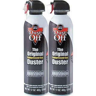 Dust Off  Disposable Compressed Gas Duster, 17 oz. Can, 2/Pack