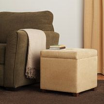 Canopy Easy Care Microfiber Storage Cube, Clay Beige
