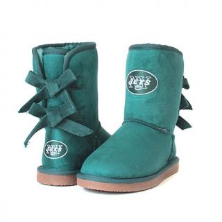 Officially Licensed NFL For Her The Patron Faux Fur Lined Pull On Boot   Jets   7779563