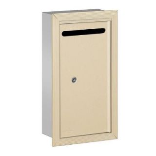 Salsbury Industries 2260 Series Sandstone Slim Recessed Mounted Private Letter Box with Commercial Lock 2265SP