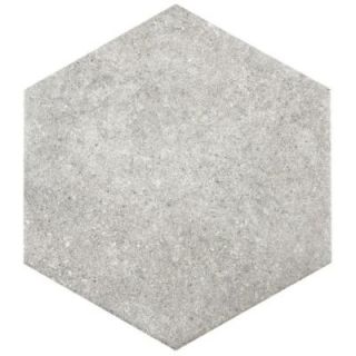 Merola Tile Traffic Hex Grey 8 5/8 in. x 9 7/8 in. Porcelain Floor and Wall Tile (11.19 sq. ft. / case) FCD10TGX