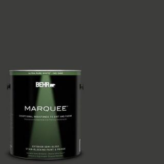 BEHR MARQUEE 1 gal. #S H 790 Black Suede Semi Gloss Enamel Exterior Paint 545301