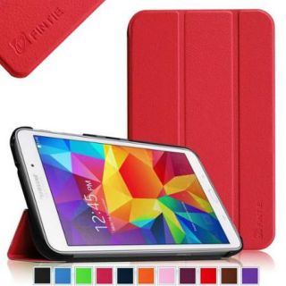 Samsung Galaxy Tab 4 8.0 Case   Fintie Smart Shell Ultra Slim Lightweight Stand Cover with Auto Sleep/Wake, Red