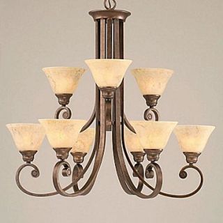 Toltec Lighting Curl 9 Light Chandelier