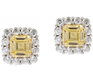 Judith Ripka Sterling 11.00 ct tw Diamonique Button Earrings —