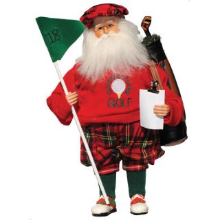 Santas Workshop Id Rather Be Playing Golf Santa Figurine