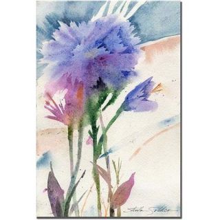 Trademark Art "Blue Carnation" Canvas Art by Sheila Golden