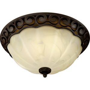 Broan 764RB Bathroom Fan, 80 CFM for 4" Ducts w/Incandescent Light (Not Included) & Ivory Alabaster Glass   Oil Rubbed Bronze