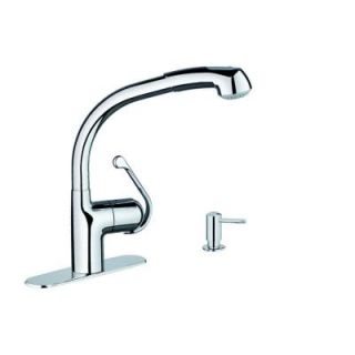GROHE Zedra Single Handle Pull Down Sprayer Kitchen Faucet in Chrome 30125000