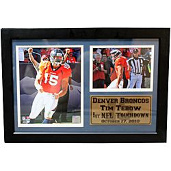 Denver Broncos Tim Tebow First NFL Touchdown Photo Stat Frame