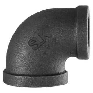LDR Industries 1 in. x 3/4 in. Black Iron 90 Degree FPT x FPT Reducing Elbow 310 RE 134