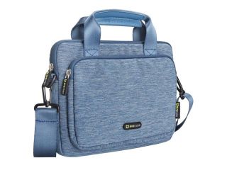 Evecase 9.7 ~ 10.1 inch Tablet & iPad Suit Fabric Multi functional Padded Briefcase Messenger Case Tote Bag with Handle and Carrying Strap (Blue)