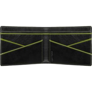 Mens Wurkin Stiffs Full Size 8 Pocket Wallet Black/Green   16892913