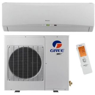 GREE Ultra Efficient 24,000 BTU (2 Ton) Ductless (Duct Free) Mini Split Air Conditioner with Inverter, Heat, Remote 208 230V TERRA24HP230V1A