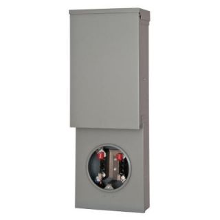 Talon Temporary Power Outlet Panel with Two 20 Amp Duplex Receptacles Bottom Fed Ring Type Meter Socket TL77NB
