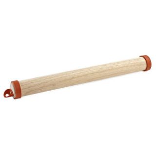 Pizzacraft Wood Rolling Pin with Silicone Dough Rings 784764