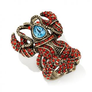 Heidi Daus "Maine Lobster" Crystal Accented Knuckle Ring   7524076