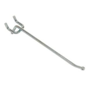 Everbilt 6 in. Zinc Plated Steel Single Straight Peg Hook for 1/4 in. Pegboard 18035