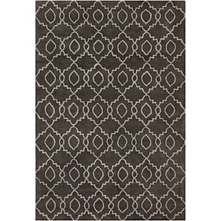 Chandra Stella Patterned Contemporary Wool Charcoal/Cream Area Rug; 5 x 76