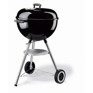 Weber One Touch Silver 18.5" Charcoal Grill, Black