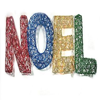 Brite Star Spun Glitter 150 Light Noel Sign Silhouette