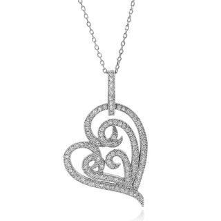 Journee Collection Cubic Zirconia Heart Necklace   Shopping