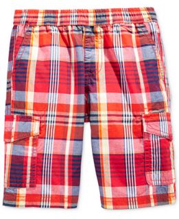 Epic Threads Little Boys Mist Plaid Cargo Shorts, Only at