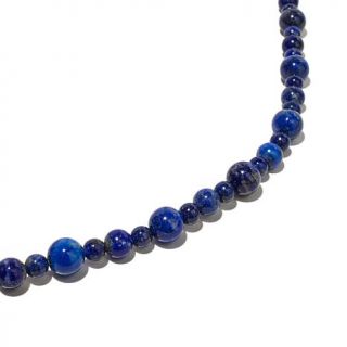 Jay King Lapis Bead 36" Sterling Silver Necklace   8044371
