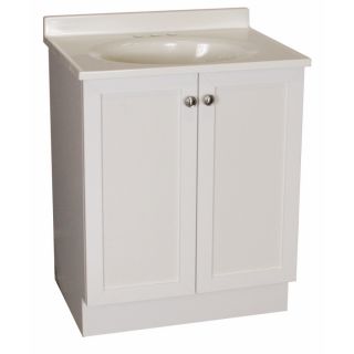 Project Source 19 in White Estate Single Sink Bathroom Vanity with Top