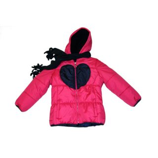 Mint Girl Toddler Girls Fuchsia/ Navy Heart Jacket (2T 4T)  