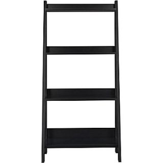 Bush Furniture Alamosa Ladder Bookcase, Classic Black
