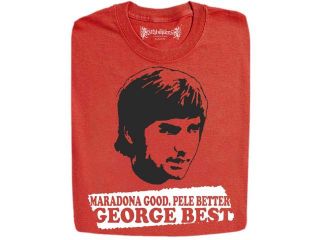 Stabilitees Printed "Maradona Good, Pele Better, George BEST" Mens T Shirts