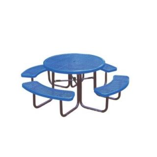 Ultra Play 46 in. Blue Commercial Park Diamond Round Portable Table PBK358 RDVB