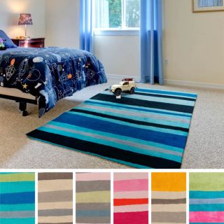 Meticulously Woven Roseville Striped Area Rug (8 x 11)