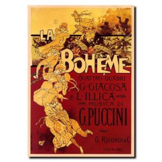 Trademark Fine Art 35 in. x 47 in. Adolfo Hohenstein 'BohemePuccini' Gallery Wrapped Canvas V1010 C3547GG