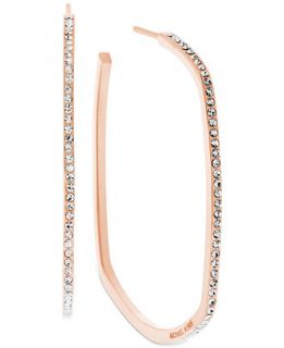 Michael Kors Skinny Crystal Hoop Earrings   Jewelry & Watches