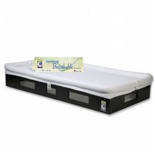 Secure Beginnings SSBE CMC 001 SafeSleep Breathble Crib Mattress   Espresso Base and White Sleep Surface