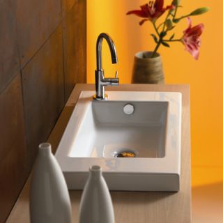 Ceramica Tecla by Nameeks Serie 35 Ceramic Bathroom Sink with Overflow