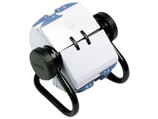 Rolodex 66704 Open Rotary Card File Holds 500 2 1/4 x 4 Cards, Black