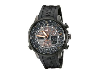 Citizen Watches JY8035 04E Navihawk A T Eco Drive Perpetual Chrono Strap Watch Black Ion Plated Stainless Steel