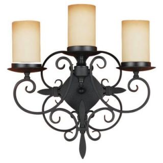 Feiss King's Table 3 Light Black Sconce WB1312BK