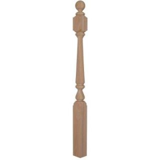 Stair Parts 4840 64 in. x 3 1/2 in. Unfinished Hard Maple Newel 4840L 064 0000L